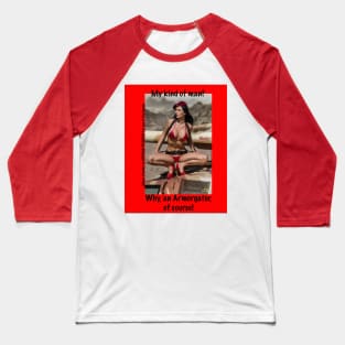 Armorgator Babe 11 - Red Background Baseball T-Shirt